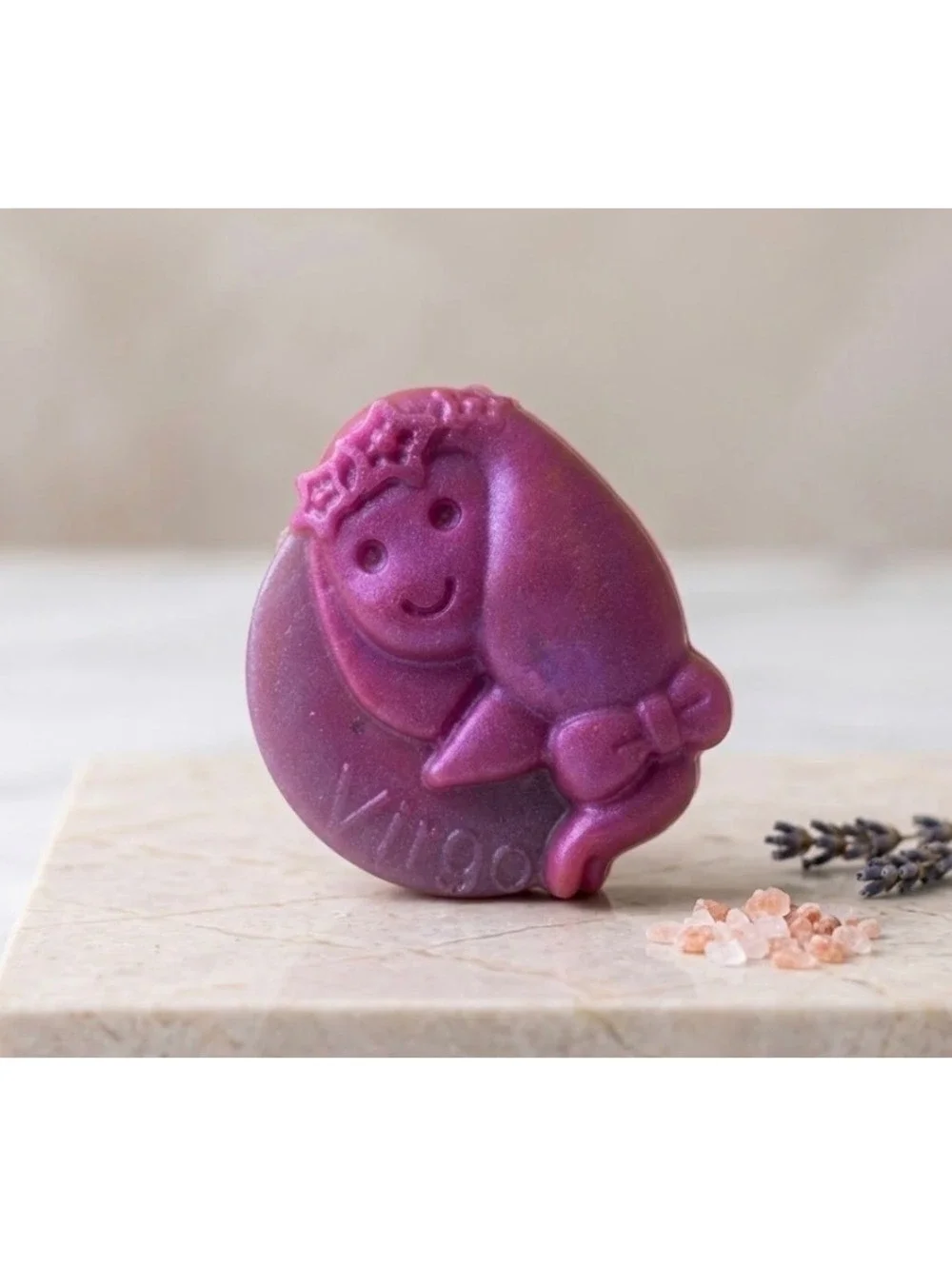 Virgo Soap with Sugar Plum Scent and Amethyst Crystal Inside